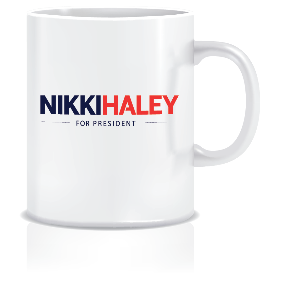"Nikki Haley For President" 11oz Coffee Mug - Embrace the Vision of Leadership and Integrity.
