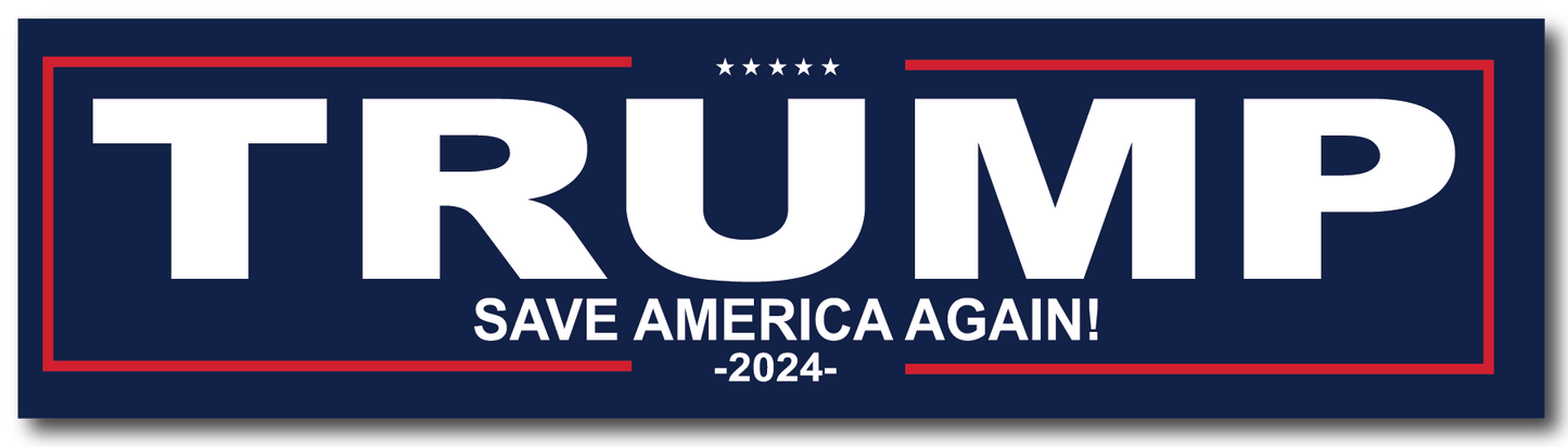 "Save America Again" Bumper Sticker: Proudly Display Your Support for Donald Trump!