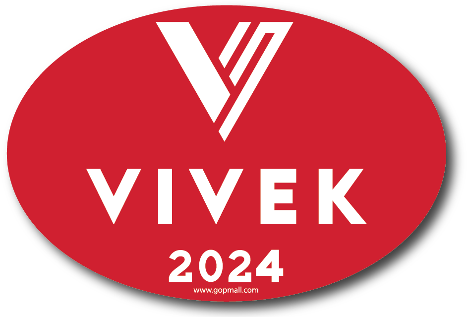 Vivek For President 2024 - Oval Bumper Sticker