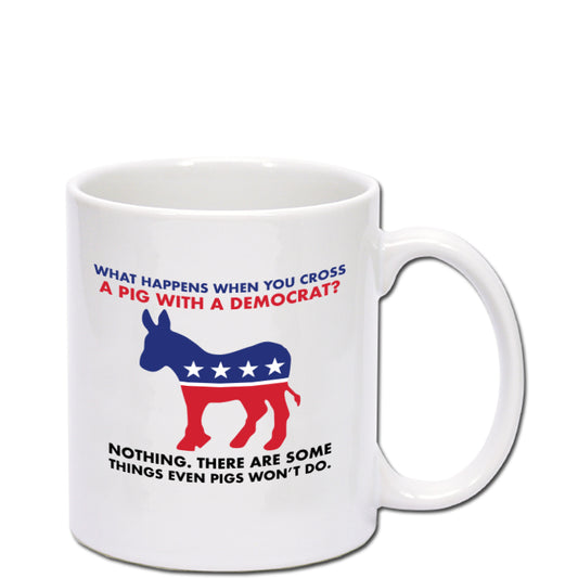 Joking Pig and Democrat 11 oz Mug